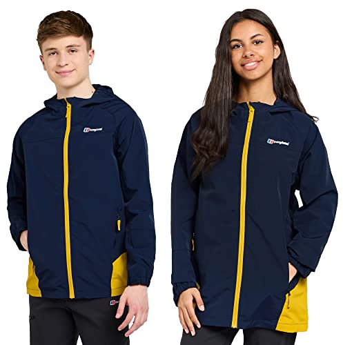 Berghaus Kids' Bowood Waterproof Jacket with Adjustable Hood & Cuffs & 2 Zipped Pockets, Windproof & Breathable