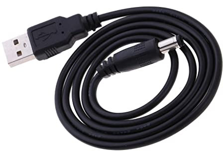 Ronyme USB 2.0 a a .5x2.1mm Conector de 5 Voltios Carga Energía