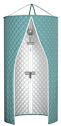Rideaux De Douche Rideau De Douche en Coton Épaissi Rideau De Douche De Salle De Bains Imperméable, Rond Polyester Suspendu Double Rideau De Douche Zippé ( Size : 100X200CM )