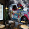 Personalisierte 3D Fototapete Straße Graffiti Auto Sprühfarbe Wandbild Ktv Bar Internet Bar Industrielle Dekor TV Wandbild Tapete Wanddekoration fototapete 3d Vlies wandbild Schlafzimmer-350cm×256cm