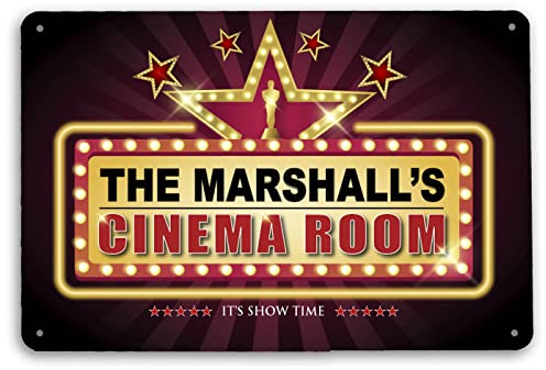 Personalisierbares Kino-Zimmer – Oscar Board Metallschild A4 Schild Geschenk Filmzimmer
