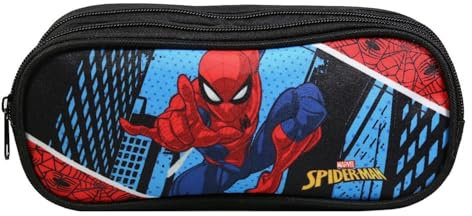 Bagtrotter Trousse Scolaire 2 Compartiments Marvel Spider-Man Bleue