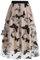 Damen T?llrock Langes Schmetterling Stickerei Rock Elegant Elastischer A-Linie Lagenrock T?ll Midir?cke Hohe Taille L?ssige M?dchen Rock Vintage 50er Meshrock Sommerrock Maxirock Aprikose M