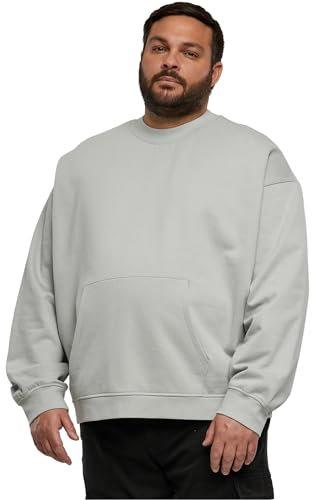Urban Classics Herren Sweatshirt Organic Boxy Pocket Crew lightasphalt 5XL