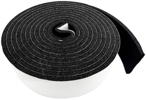 Nastro autoadesivo in schiuma, striscia sigillante in gomma per finestre e porte, resistente alle intemperie, acustico, antiscivolo, (50mmx6mmx4m)