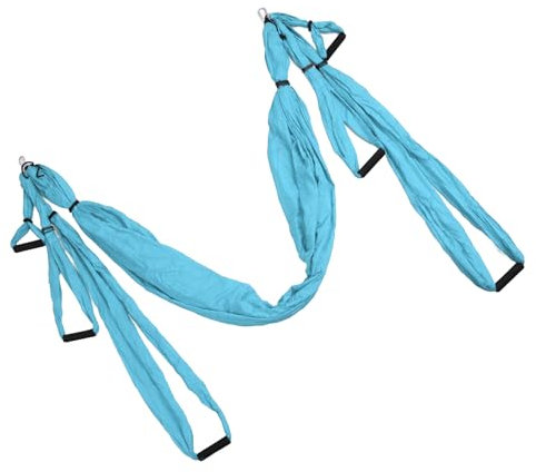Atyhao Ovyuzhen Juego De Columpio De Yoga Aéreo con Extensión De Trapecio De Hamaca Ultra Fuerte, Eslinga De Yoga para Colgar En El Techo para Ejercicios De Inversión (Lago Azul),Atyhaom9p2v3cr50-15