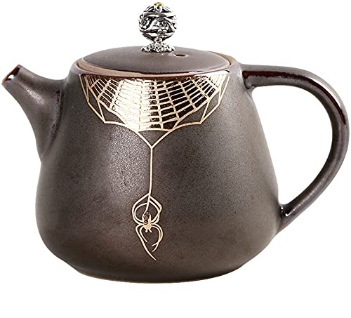 Teiera Smalto Teiera Teiera in ceramica Dispositivo per la preparazione del tè Bollitore per il tè retrò Flambe manuale Teiera singola di fascia alta Bollitore per il tè (Colore : A)