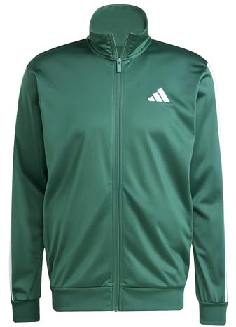 adidas Men's 3 Stripes Tricot Regular Track TOP, Collegiate Green, XL