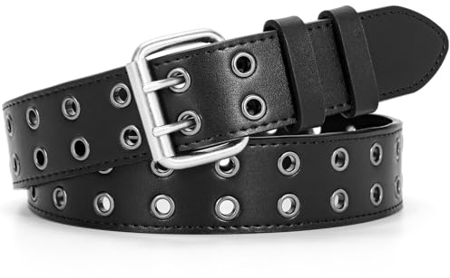 Glitzer Gürtel Nietengürtel Damen, Cowgirl Glitzergürtel Strassgürtel Ledergürtel y2k Gürtel für Jeans Hose