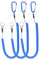 PATIKIL 6.5ft Spring Fishing Lanyard, 3 Pack Retractable Coiled Tether Spiral Coil Keychain Cord with Metal Clip & Split Ring for Pliers Boating Fly Fishing, Blue