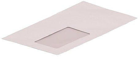 Briefhüllen grau, mit Fenster, selbstklebend, 75 g/qm, DIN-lang, 110x220 mm, 1000 Stück