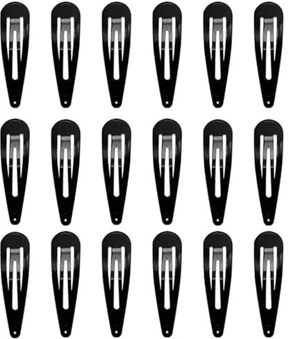 Hair Clips,25pcs Snap Clips,Clips Black,Hair Grips for Little Girls BB Cute Hair Clips Pieces Snap hair clips Ideal for All Hair Types(Black)