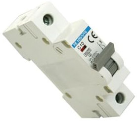 Interruptor magnetotérmico 1 polo 10A, 6kA de protección, ideal para instalaciones eléctricas y seguridad de circuitos.