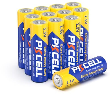 AA Zink-Kohle 1.5V Hochleistungsbatterien (R6P), 12 Stück - Ideal für Spielzeug, Fernbedienungen & Leuchten, PKCELL