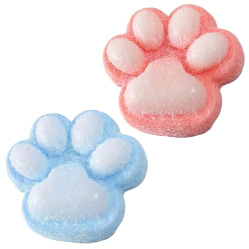 GWAWG Cat Paw Squeeze Toy, 2 Stück Süße Katzenpfoten Quetschspielzeuge, Fufu Squishy für Stressabbau, Handgemachte Squishy Big Cat Paw für Kinder und Erwachsene