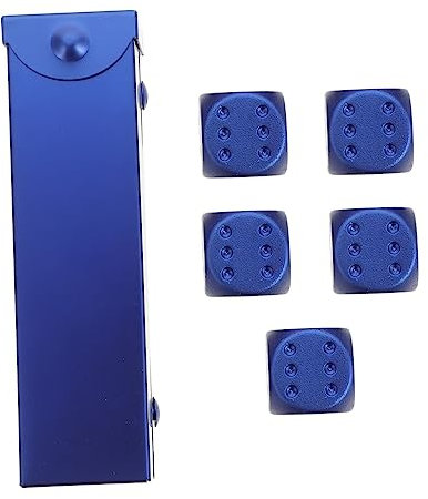 LALADEFIEE Aluminiumlegierung Metall Würfel Kleine Spielwürfel Für Party Spiele Und Würfelpoker Wiederverwendbare Blaue Craft Dices Tragbares Würfel Zubehör Für Ktv Und Festivals
