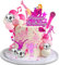 TTPSRY 26 Stück Musik Kuchen Topper Alles Gute zum Geburtstag Rosa Mädchen Tortendeko Kuchen Dekorationen Damen Tortendekoration