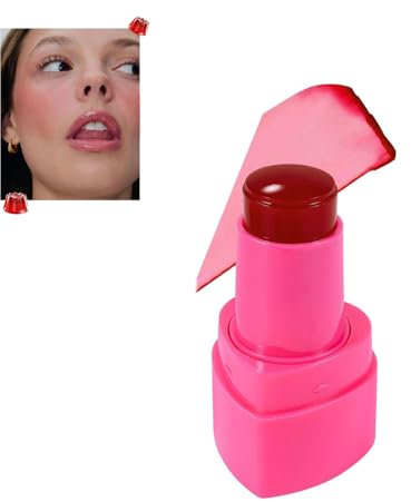 Gelee Tönung, Blush Stick, Jelly Blush Stick Pfirsich Rosa Rouge Stick Cream, Cremig Rouge Gesicht Matte, Wasserdicht Natürlich Gesunde Wange Erröten, Bloße Wangen Färbung-Aquarell Finish (C, 9G)