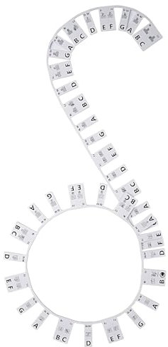 AMSAMOTION Klavierführer für Anfänger, abnehmbare Klaviertastatur-Notenetiketten zum Lernen, aus Silikon, keine Aufkleber erforderlich, wiederverwendbar