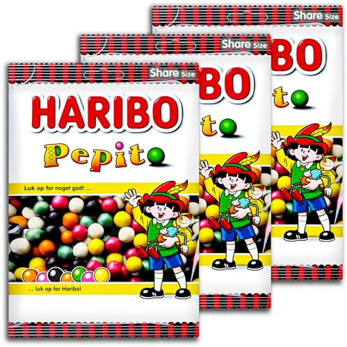 3 er Pack Haribo Pepitos 3 x 325g Lakritz-Kugeln