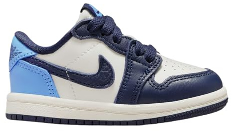 JORDAN 1 RETRO LOW OG (TD) OBSIDIAN/UNIVERSITY BLUE-SAIL, Obsidian/University Blue-sail, 4 Narrow Toddler