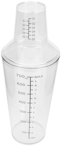 TOPPERFUN Vaso Mezclador Transparente Coctelera De Dos Etapas Para Mezclar Vino Té y Leche Escala Coctelera Manual Para Té Leche Máquina Para Hacer Cócteles