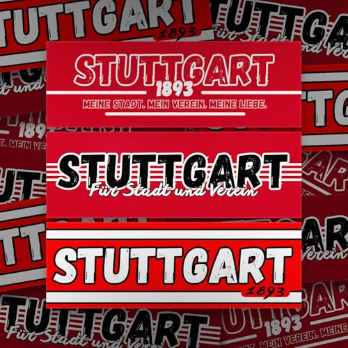 Fan-Kultur Xperience 300x Stuttgart Sticker/Aufkleber Mix/Cannstatt/Fußball Fanartikel/PVC/Wetterfest