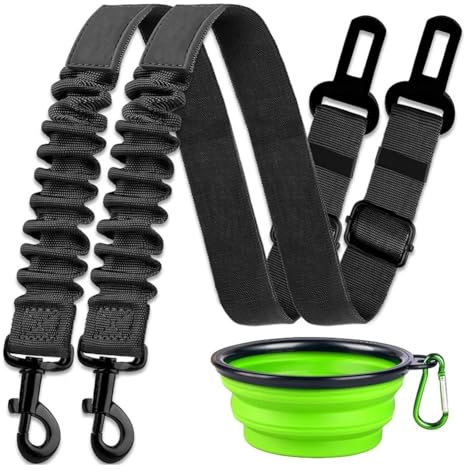 Bosiyrggrl Car Pet Dog Thickened Nylon Leash Elastic Rope Retractable Car Pet Dog Leash