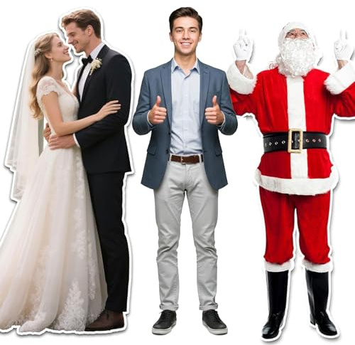 Personalized Life Size Cardboard Cutout,1-8FT Personalised Cardboard Cutouts Life Size,Upload Your Own Photo,for Birthday, Party and Events, Graduations