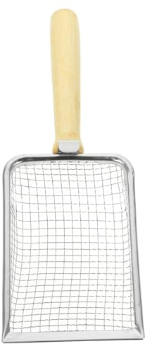 TOYANDONA Stainless Steel Cat Litter Scoop with 5.0mm Mesh Non-stick Metal Litter Sifter Shovel for Indoor Cat