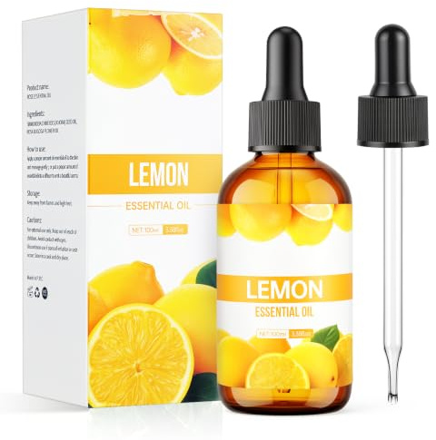AOOSA 100 ml Olio Essenziale di Limone, Olio Fragrante al Limone