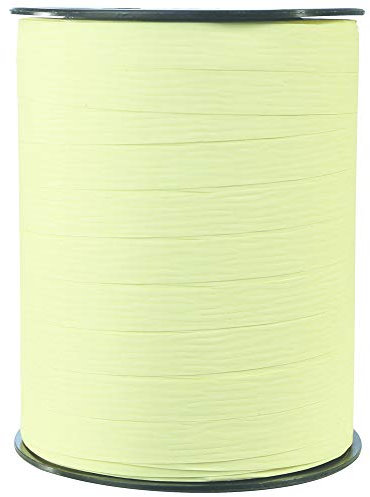 Clairefontaine 601502C Spule Geschenkband matt (250 m x 10 mm, ideal für Bastelprojekte und Geschenke) 1 Stück elfenbein