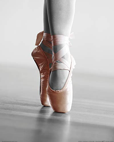 1art1 Ballett Poster Spitzenschuhe, Relevé, Farbakzent Kunstdruck Bild 50x40 cm