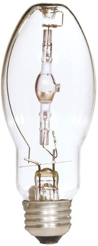 Satco S5863 4200K 175-Watt Clear Pulse Start Universal Mount Medium Base ED17 Metal Halide Lamp