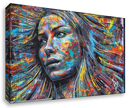Kunstbild Banksy Acryl Face 60x90 cm als moderne urbane Wanddekoration