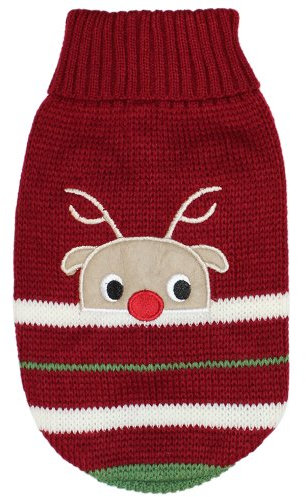 Parisian Pet Hundepullover für kleine Hunde Kleidung für mittelgroße Hunde Winterjacke Outfits Hund Zopfstrickpullover (XL, Rentier)