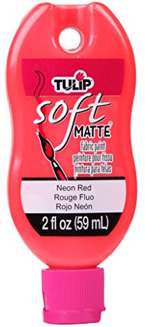 Tulip Soft Matte Fabric Paint 2oz-Neon Red