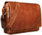 STILORD 'Nick' Umhängetasche Leder Herren Damen Unitasche 15.6 Zoll Laptoptasche Aktentasche Bürotasche Vintage Büffel-Leder, Farbe:cognac - glänzend