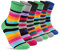 Damen Socken Ringel Bunt Geringelt Baumwolle Komfortbund ohne Naht 11979 WP (6 Paar 35-38)