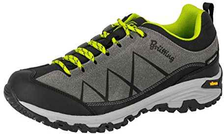 Brütting Unisex Kansas Trekking- & Wanderhalbschuhe, Anthrazit Schwarz Lemon, 43 EU