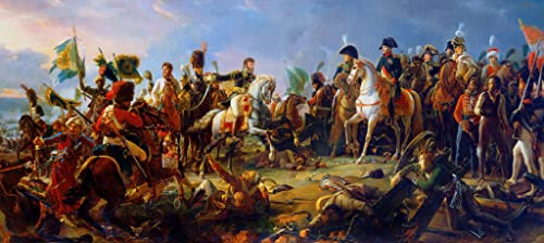 Kunstdruck/Poster: Baron François Pascal Simon Gérard Napoleon Bonaparte in der Schlacht von Austerlitz - hochwertiger Druck, Bild, Kunstposter, 90x40 cm