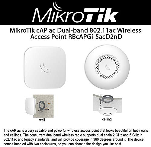 MikroTik RBCAPGI-5ACD2ND - Cap AC Access Point 802.11ac, L4 128MB RAM, 2xGbE LAN, 1xPoE 802.3af/at