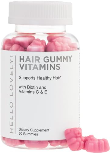 Hair Vitamins Gummies for Hair Growth - Hair, Skin & Nails Beauty Complex with 5000 mcg Biotin per Serving - Supports Thicker, Stronger, Radiant Hair for Women & Men - Berry Flavor - 60 Gummies