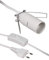 MC POWER - Euro Netzkabel Anschlusskabel | Renovierfassung Schnurschalter E14 Fassung, 3,5m | ideal für Lampen und Leuchten bis 100W | 2x 0,75 mm² Anschlussleitung H03VVH2-F weiß
