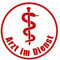 Aufkleber Arzt im Dienst Autoaufkleber Ø 8cm Sticker Waschstrassenfest UV-Beständig Premium Edition