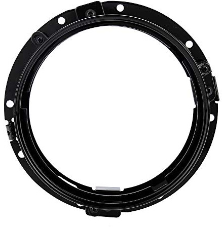 Qiilu 7 pouces Support de Phare de, Support de Fixation de Phare Rond en Alliage d'Aluminium pour Phare pour Wrangler(Noir)