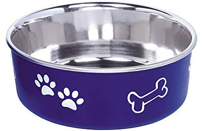 Nobby Gamelle en Acier Inoxydable Fusion antidérapante Bleu 16 cm 0,94 l