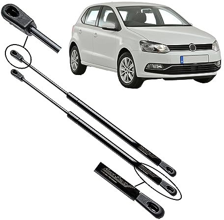 Ramor Strutz 2x Gasfeder Dämpfer Heckklappe Kompatibel mit VW Polo mk5 (6R-6C) Fließheck 2009-2017. Gasdruckfeder Heckklappendämpfer Ersatz für 6R6827550A und Andere.