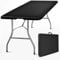 SKYLANTERN® Table Pliante 180 cm Rectangulaire Noire - Table de Camping Pliante 6/8 Personnes 180x74x74cm - Table Pliante Exterieur en HDPE épais de 3,5 cm - Table de Jardin Pied Acier Gris