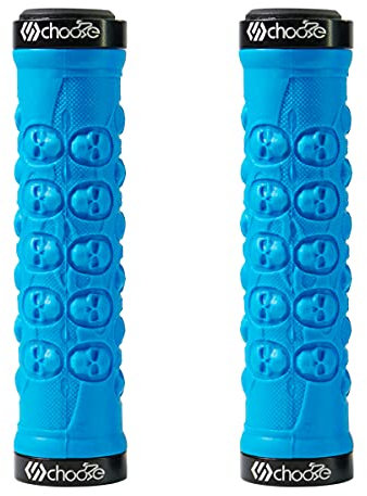 Chooee Bicycle Grips,Lock on Mountain Bike Grips For MTB, Bike Handlebar Grips For BMX Blue